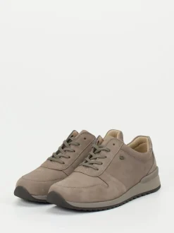 Finn Comfort – Komfort-Sneaker aus Nubukleder Taupe