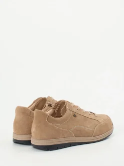 Finn Comfort – Komfort-Sneaker aus Veloursleder beige