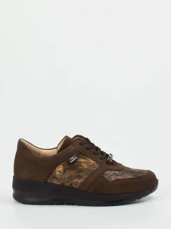 Finn Comfort – Komfort-Sneaker aus Nubukleder Braun