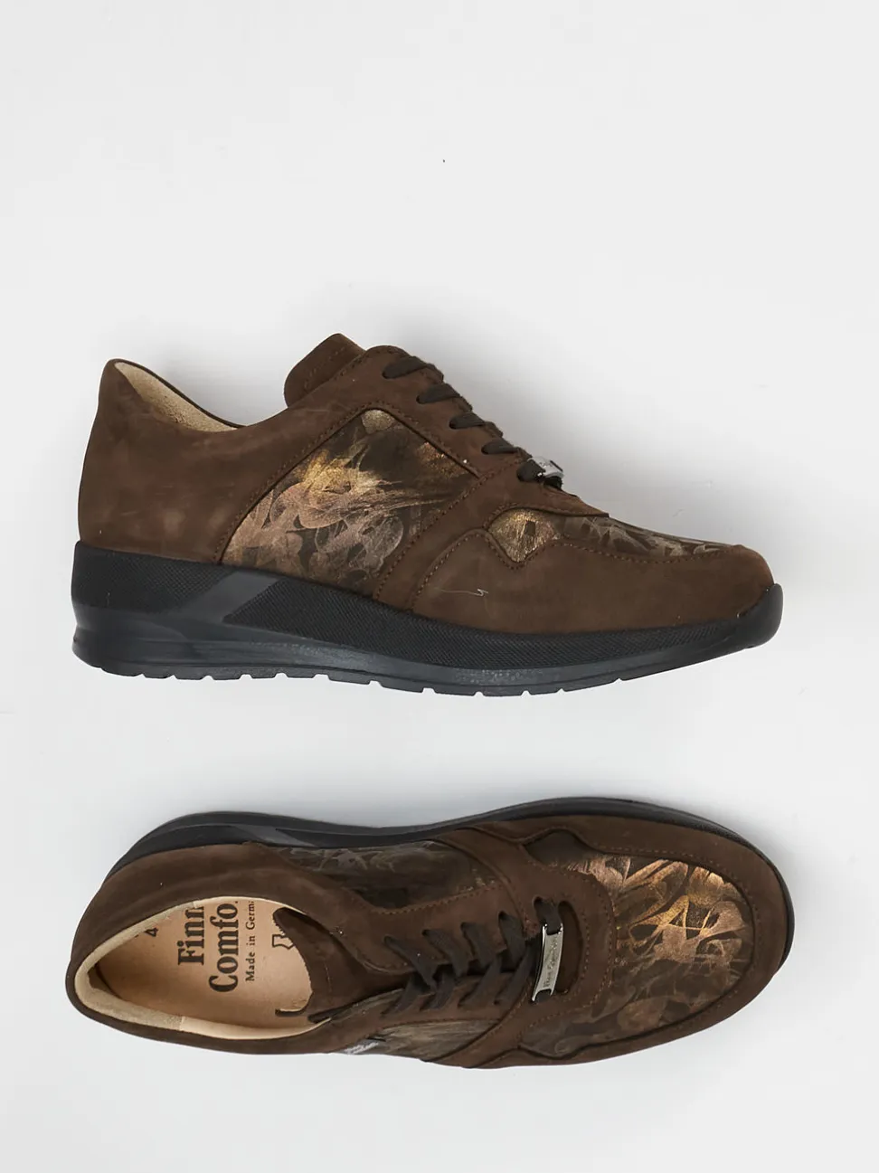 Finn Comfort – Komfort-Sneaker aus Nubukleder Braun