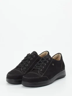 Finn Comfort – Komfort-Sneaker aus Nubukleder schwarz