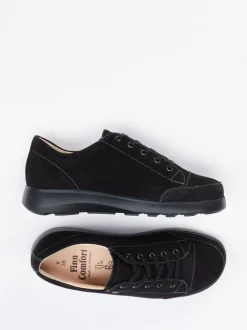 Finn Comfort – Komfort-Sneaker aus Nubukleder schwarz