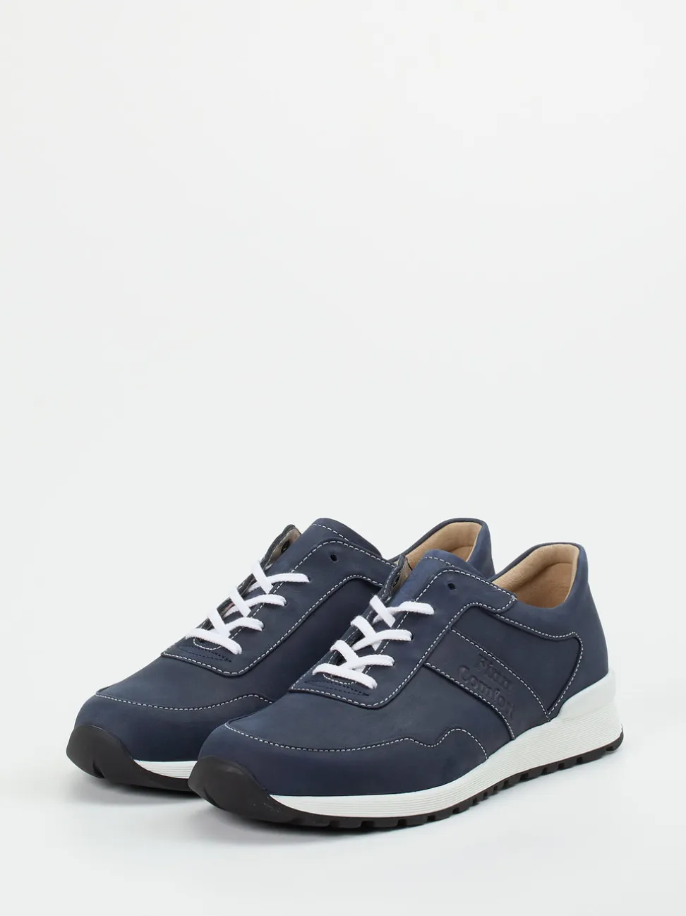 Finn Comfort – Komfort-Sneaker aus Nubukleder Dunkelblau