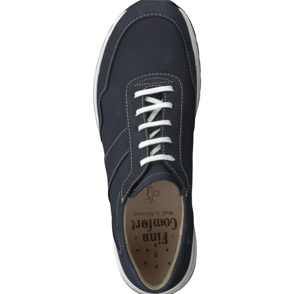 Finn Comfort – Komfort-Sneaker aus Nubukleder Dunkelblau