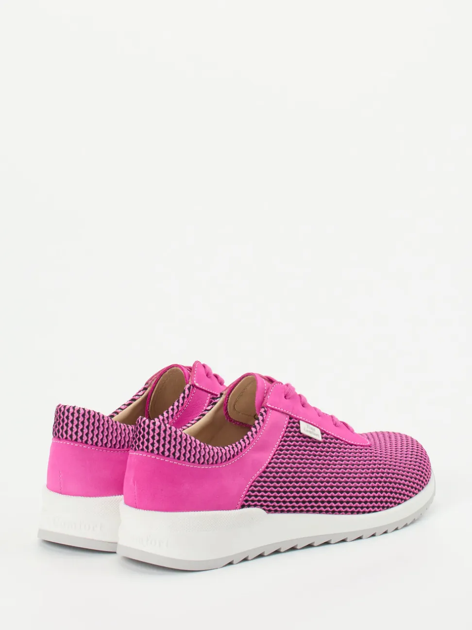 Finn Comfort – Komfort-Sneaker aus Mesh und Nubukleder Pink