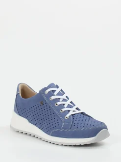 Finn Comfort – Komfort-Sneaker aus Nubukleder jeansblau