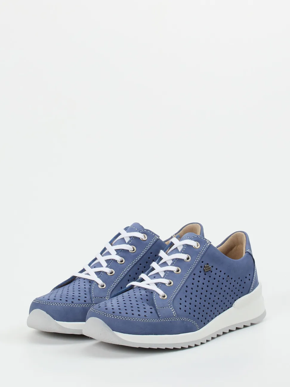 Finn Comfort – Komfort-Sneaker aus Nubukleder jeansblau
