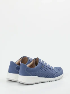 Finn Comfort – Komfort-Sneaker aus Nubukleder jeansblau