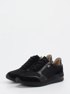Finn Comfort – Komfort-Sneaker aus Leder schwarz