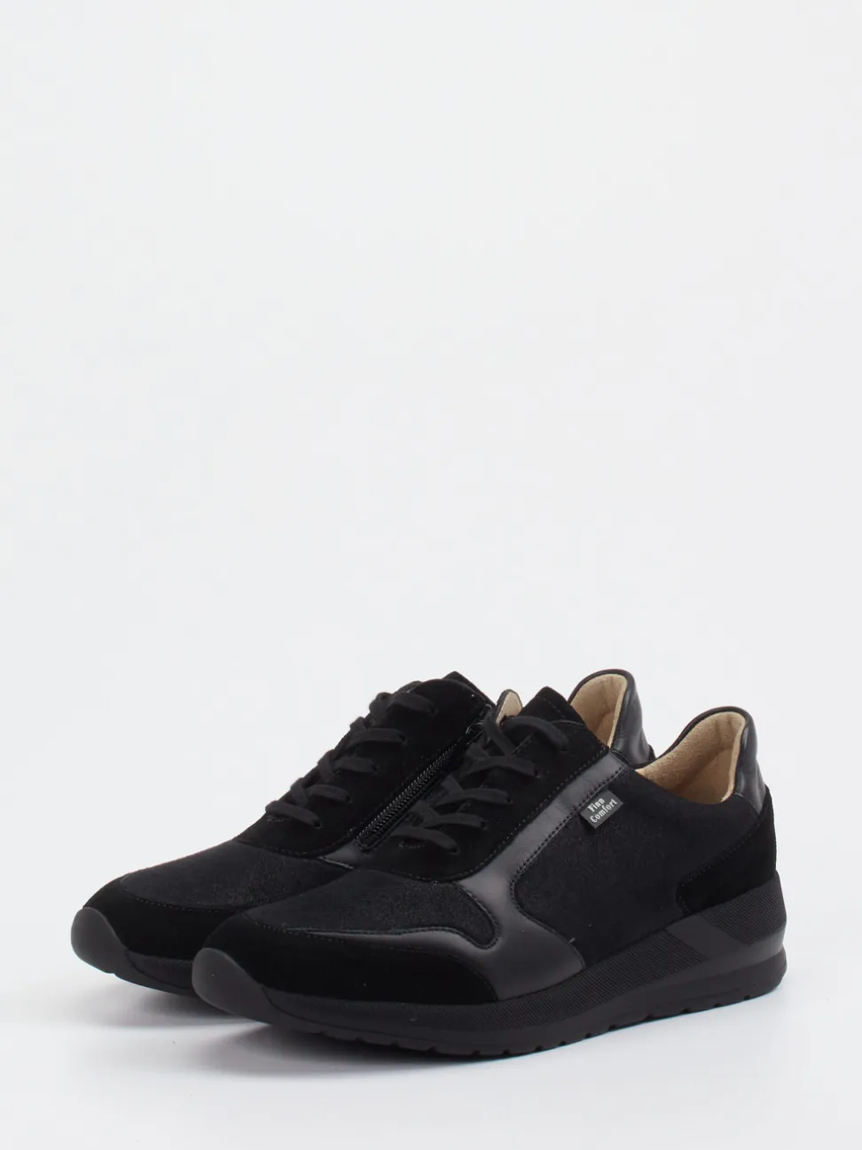Finn Comfort – Komfort-Sneaker aus Leder schwarz