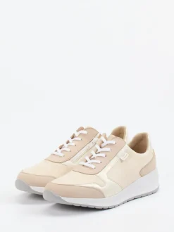 Finn Comfort – Komfort-Sneaker aus Veloursleder Beige