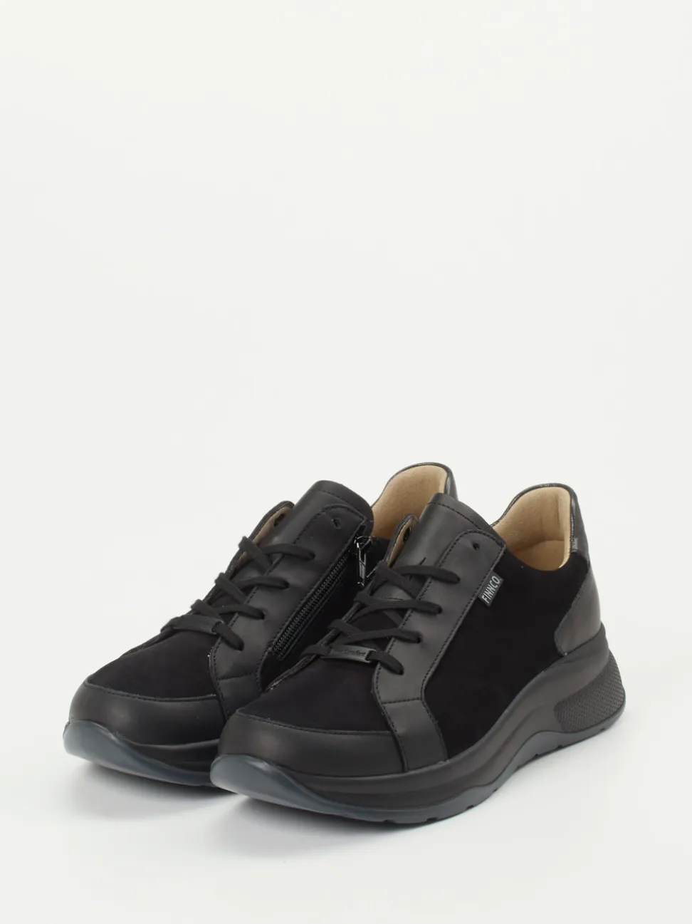 Finn Comfort – Komfort-Sneaker aus Nubukleder schwarz