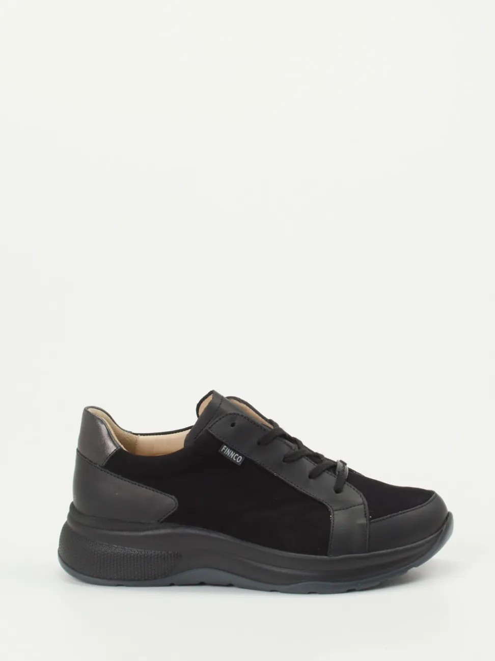 Finn Comfort – Komfort-Sneaker aus Nubukleder schwarz