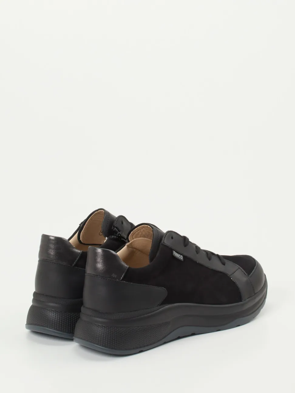 Finn Comfort – Komfort-Sneaker aus Nubukleder schwarz