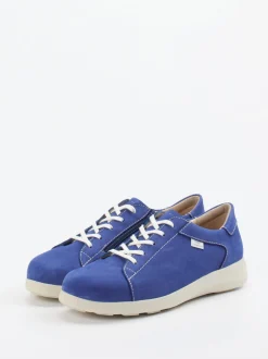 Finn Comfort – Komfort-Sneaker aus Nubukleder Blau