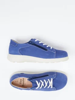 Finn Comfort – Komfort-Sneaker aus Nubukleder Blau