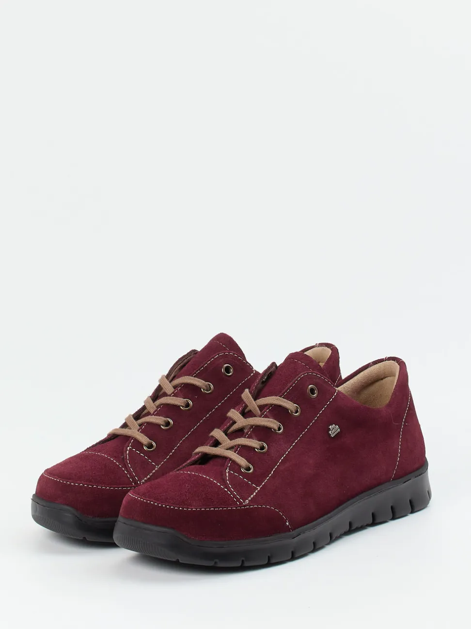 Finn Comfort – Komfort-Sneaker aus Veloursleder bordeaux