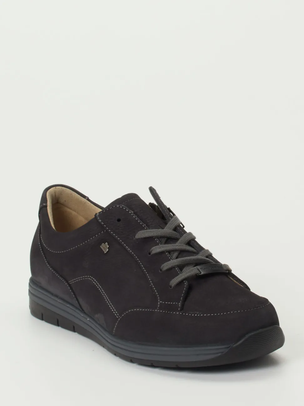 Finn Comfort – Komfort-Sneaker aus Nubukleder Anthrazit