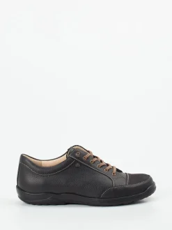 Finn Comfort – Komfort-Sneaker aus Kalbleder Dunkelbraun