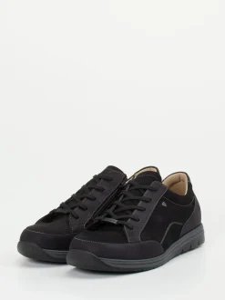 Finn Comfort – Komfort-Sneaker aus Nubukleder schwarz