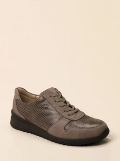 Finn Comfort – Komfort-Sneaker aus Nubukleder taupe