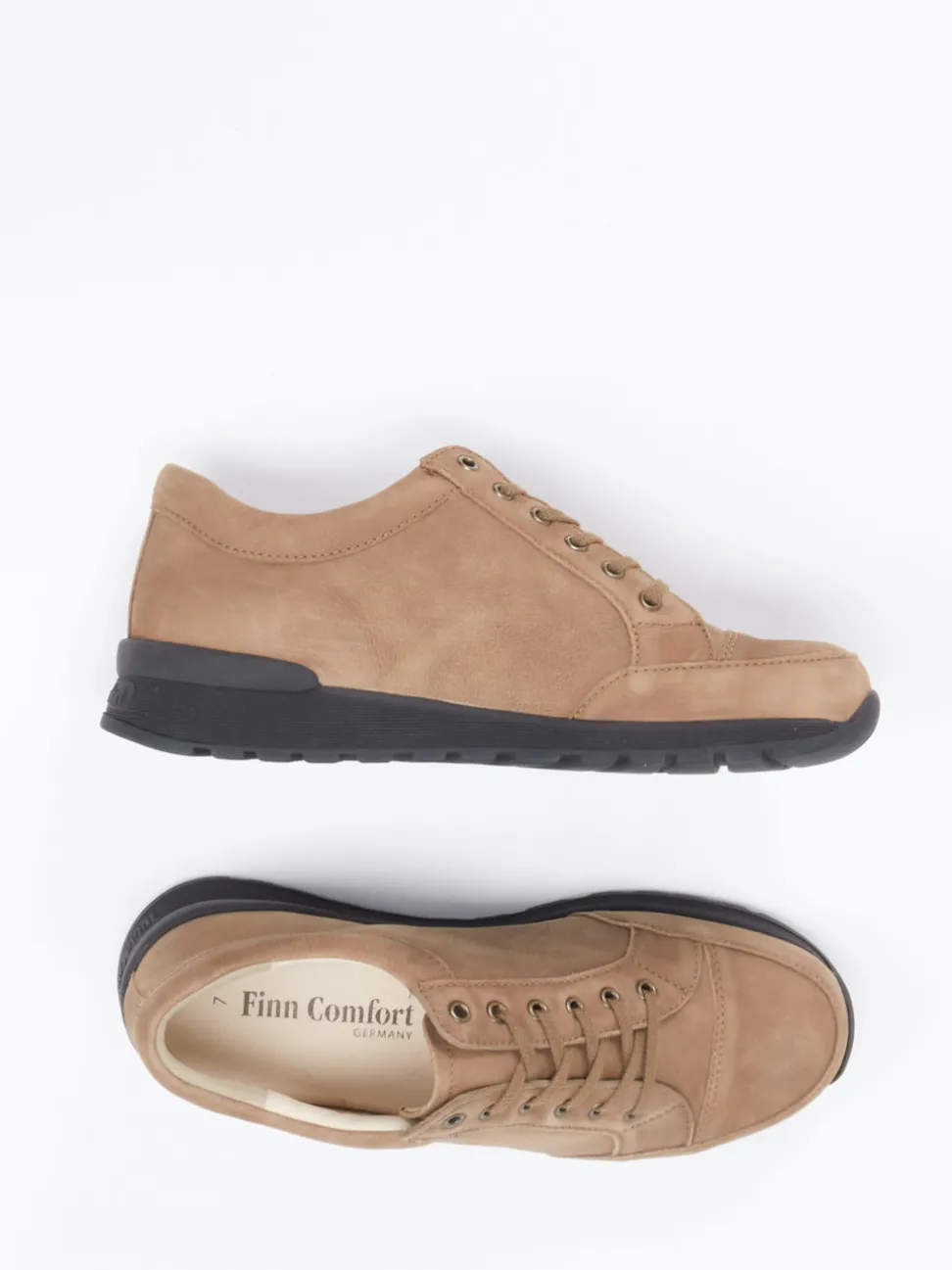 Finn Comfort – Komfort-Sneaker aus Nubukleder braun