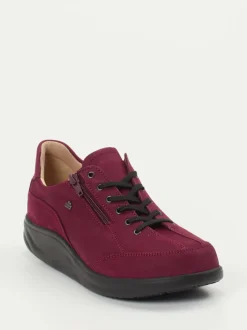 Finn Comfort – Komfort-Sneaker aus Nubukleder bordeauxrot