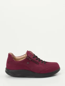 Finn Comfort – Komfort-Sneaker aus Nubukleder bordeauxrot