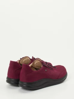 Finn Comfort – Komfort-Sneaker aus Nubukleder bordeauxrot