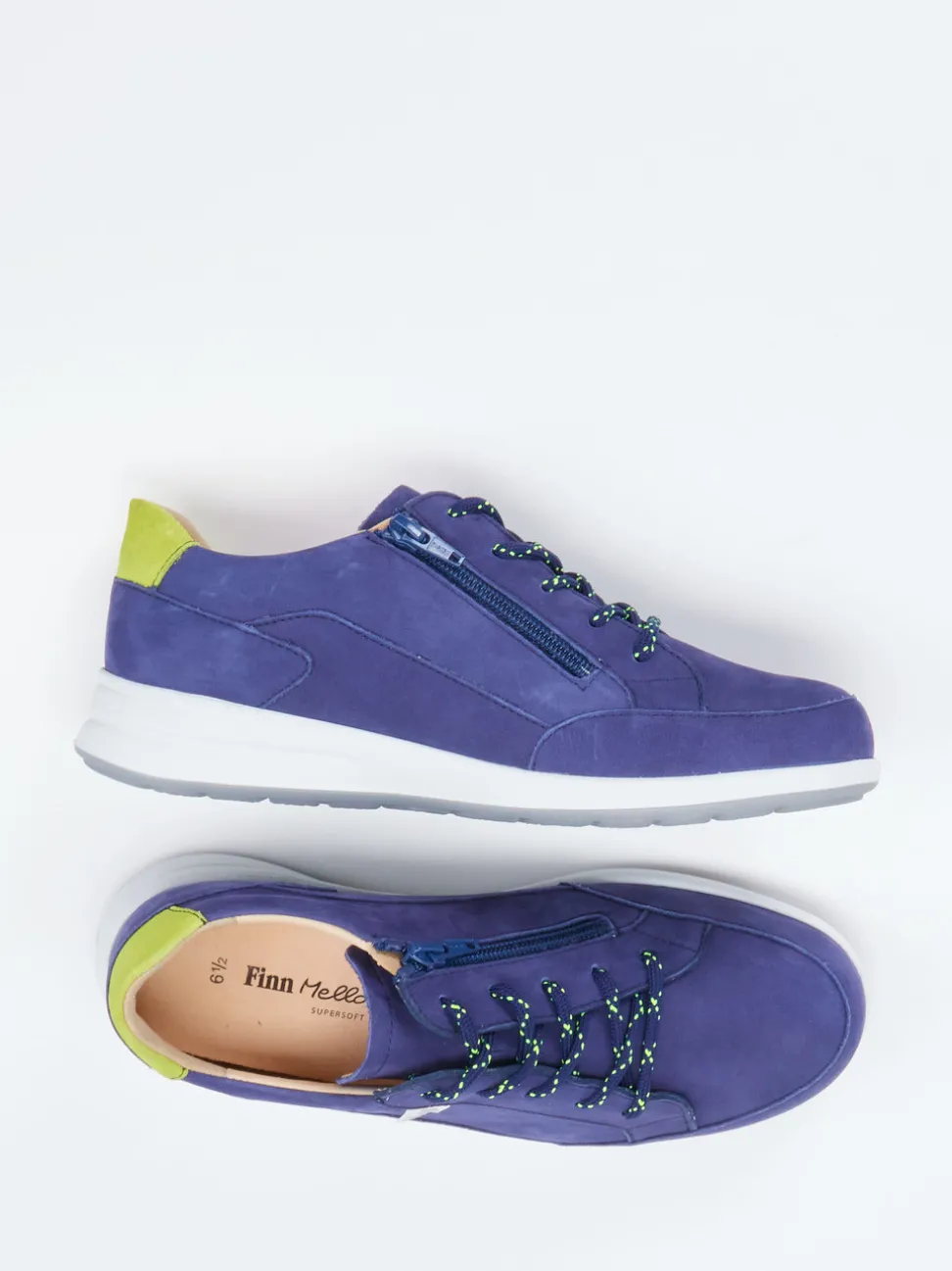 Finn Comfort – Komfort-Sneaker aus Nubukleder blau