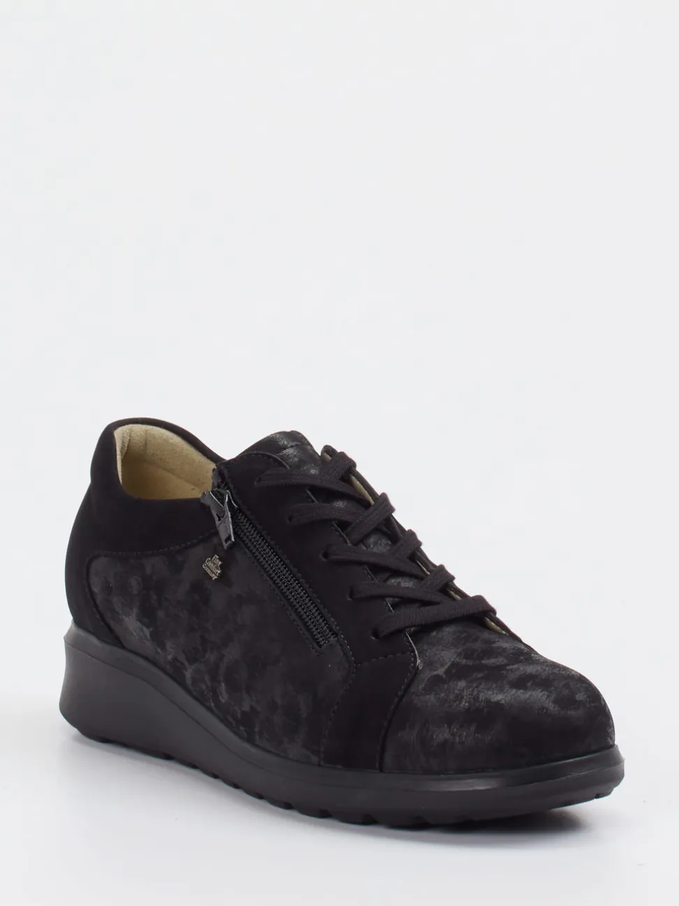 Finn Comfort – Komfort-Sneaker aus Nubukleder schwarz