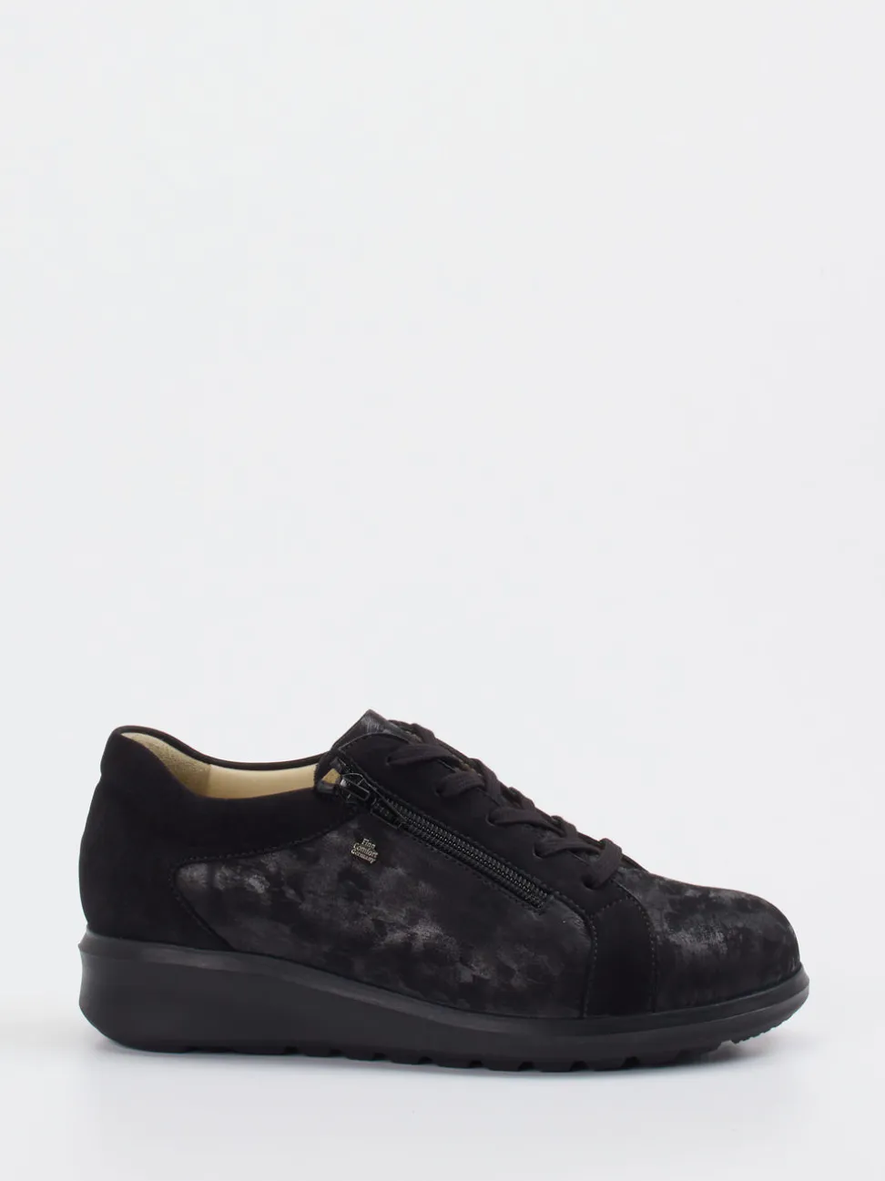 Finn Comfort – Komfort-Sneaker aus Nubukleder schwarz