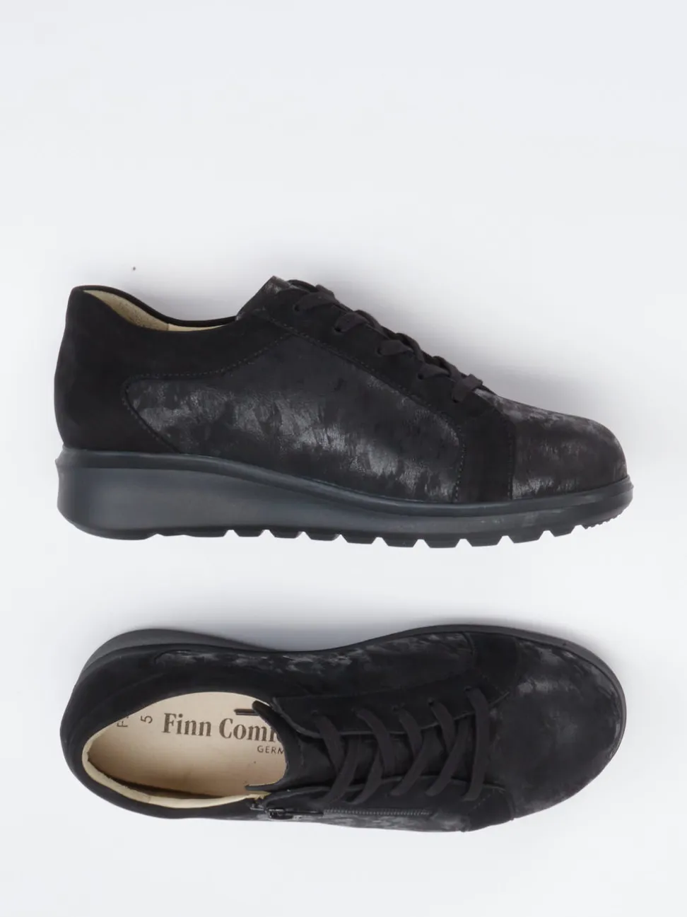 Finn Comfort – Komfort-Sneaker aus Nubukleder schwarz