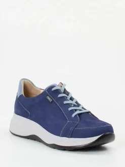 Finn Comfort – Komfort-Sneaker aus Nubukleder Marineblau