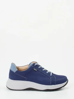 Finn Comfort – Komfort-Sneaker aus Nubukleder Marineblau