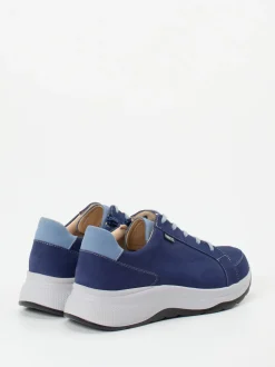 Finn Comfort – Komfort-Sneaker aus Nubukleder Marineblau