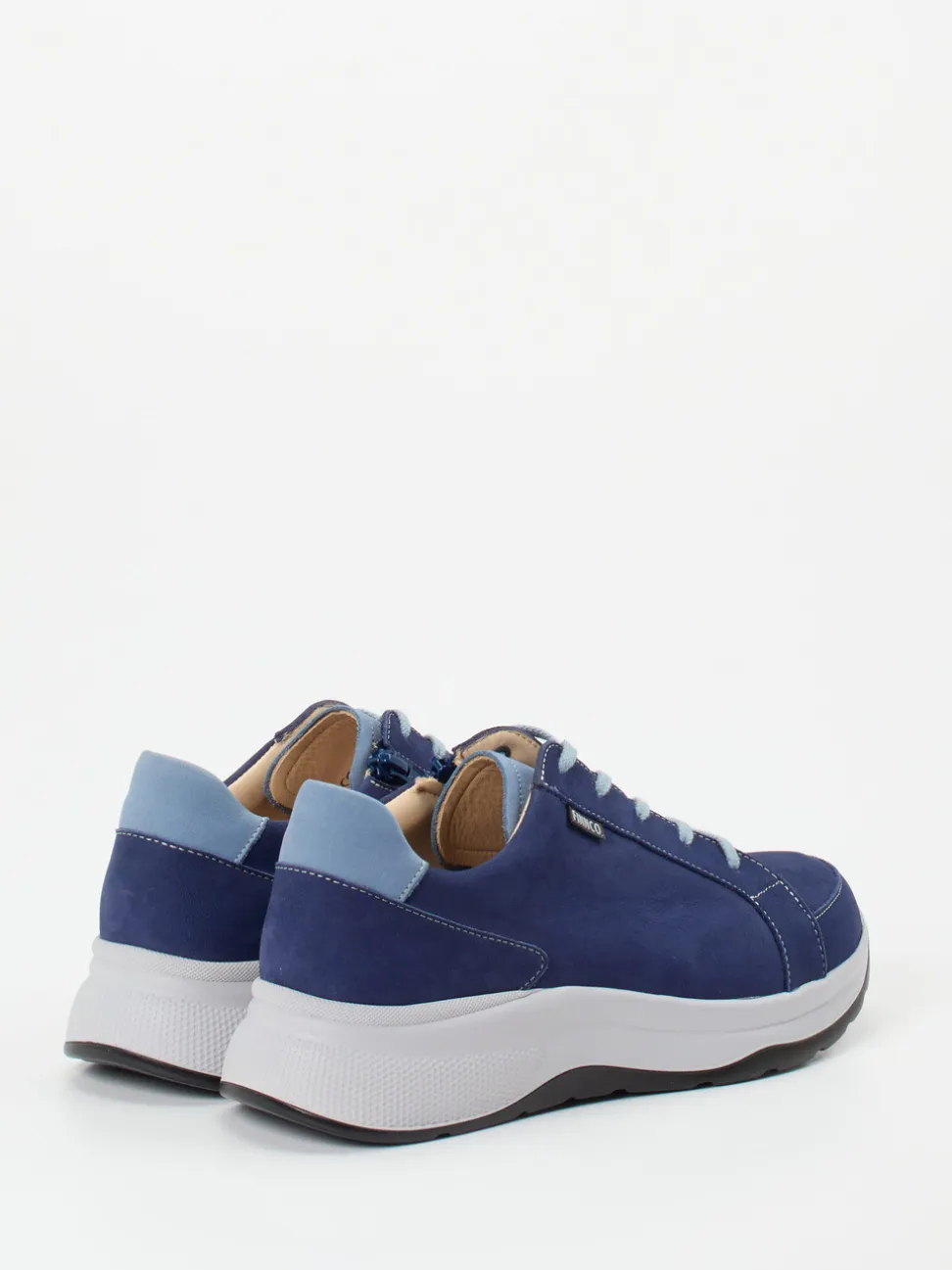 Finn Comfort – Komfort-Sneaker aus Nubukleder Marineblau