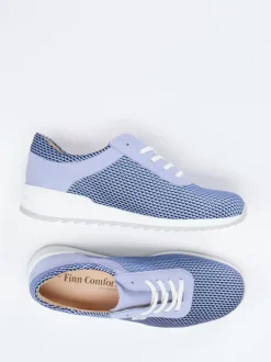 Finn Comfort – Komfort-Sneaker aus Textil in Lavendelblau