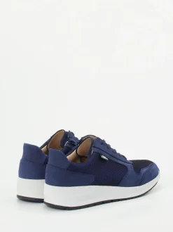 Finn Comfort – Komfort-Sneaker aus Stretchleder Marineblau