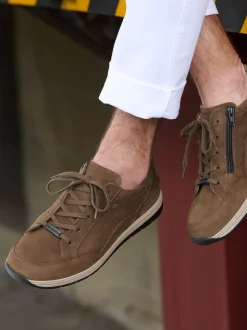 Finn Comfort – Komfort-Sneaker aus Nubukleder braun