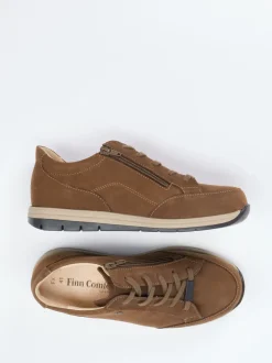 Finn Comfort – Komfort-Sneaker aus Nubukleder braun