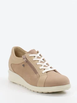 Finn Comfort – Komfort-Sneaker aus Nubukleder beige