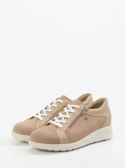 Finn Comfort – Komfort-Sneaker aus Nubukleder beige