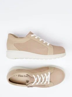 Finn Comfort – Komfort-Sneaker aus Nubukleder beige