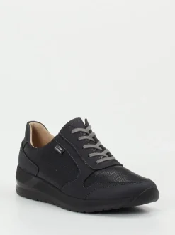 Finn Comfort – Komfort-Sneaker aus Stretchleder schwarz