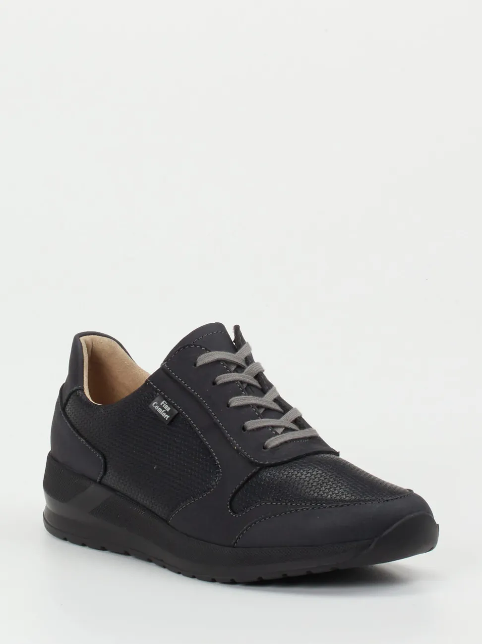 Finn Comfort – Komfort-Sneaker aus Stretchleder schwarz
