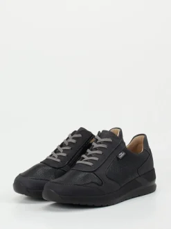 Finn Comfort – Komfort-Sneaker aus Stretchleder schwarz