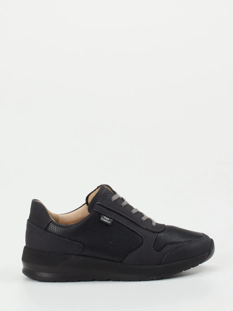 Finn Comfort – Komfort-Sneaker aus Stretchleder schwarz