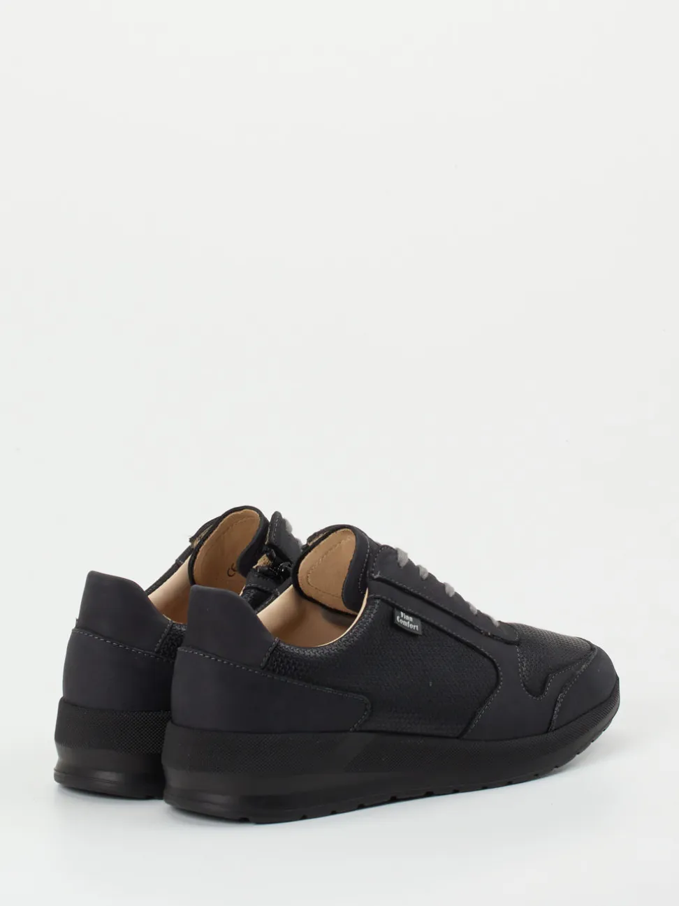 Finn Comfort – Komfort-Sneaker aus Stretchleder schwarz