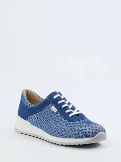 Finn Comfort – Komfort-Sneaker aus Textil in Kobaltblau